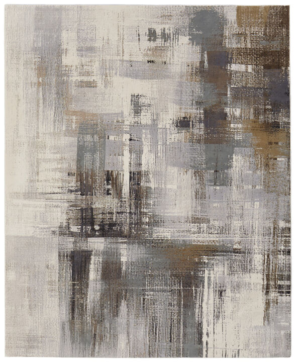 HomeRoots Abstract Power Loom Area Rug