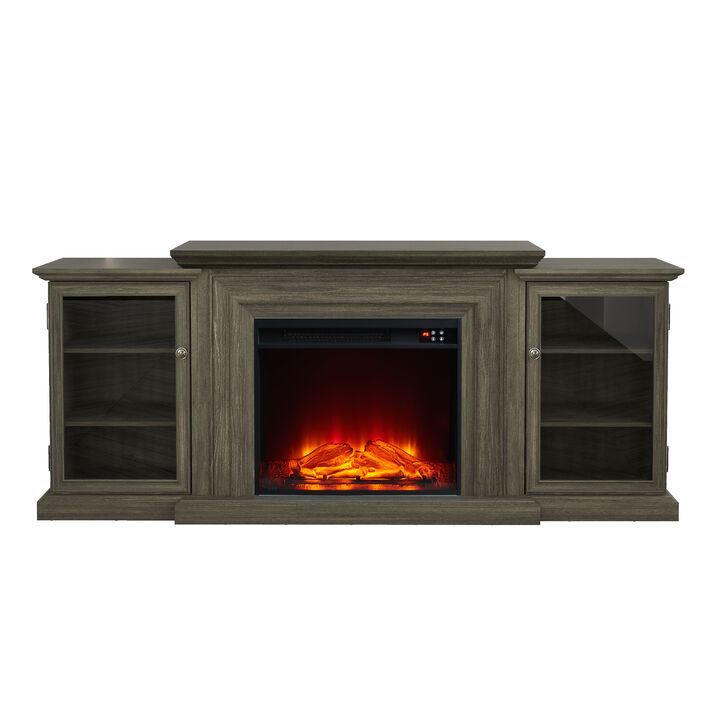 FESTIVO Farmhouse TV Stand with Fireplace - 70" Width -Fits up to 70" TV