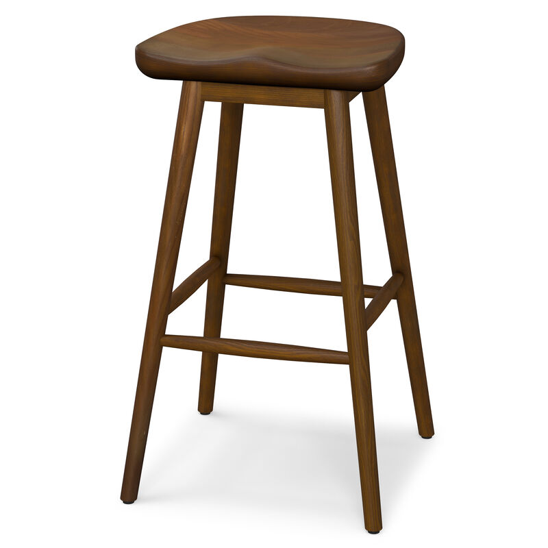 Teagan Modern Rustic 30 inch Bar Stool in Dark Walnut , Fully Assembled image number 0