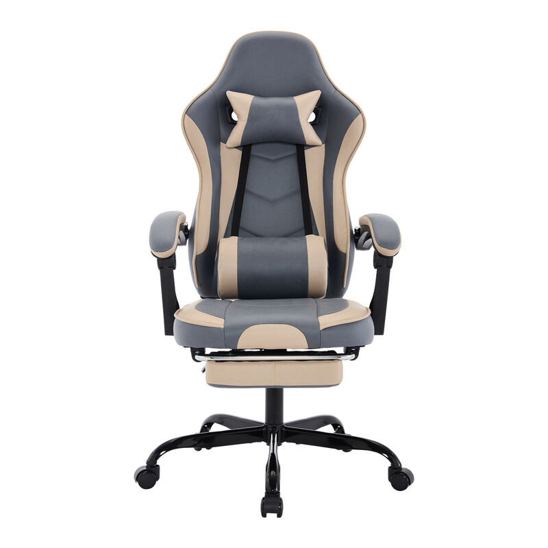 GOODSILO Ergonomic Gaming Chair with Massage Lumbar Support and Adjustable Footrest image number 0