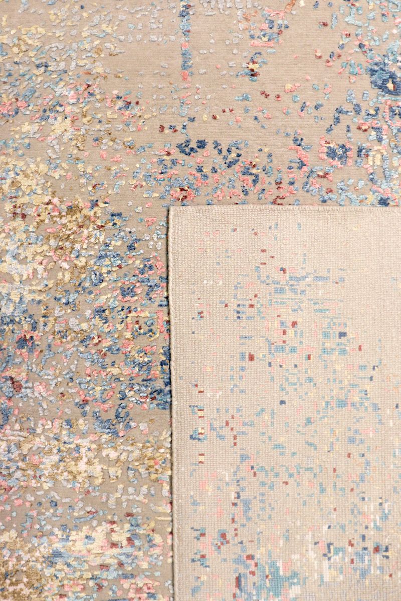 Pasargad Home Modern Hand-Knotted Multi Silk & Wool Area Rug- 8'11'' X 12' 3'' image number 3