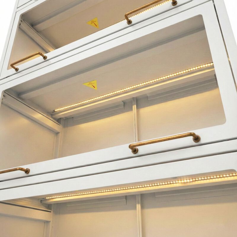 Wimnux Modern LED Lighted Metal Display Cabinet image number 4