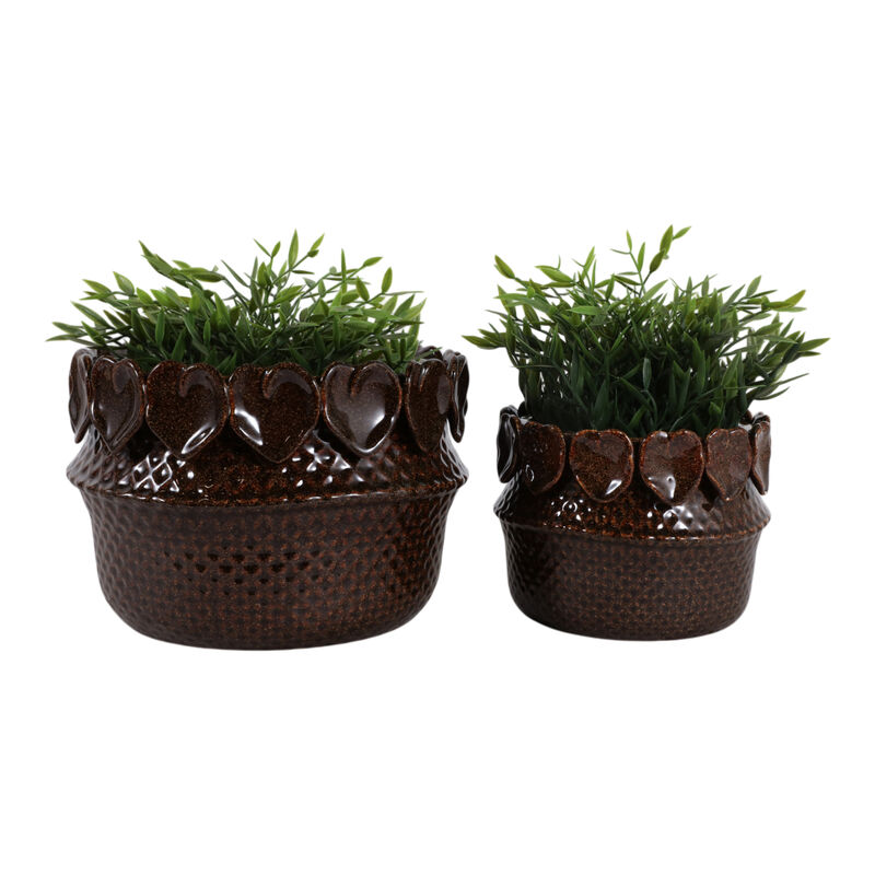 S/2 Leaf Applique Planter image number 1