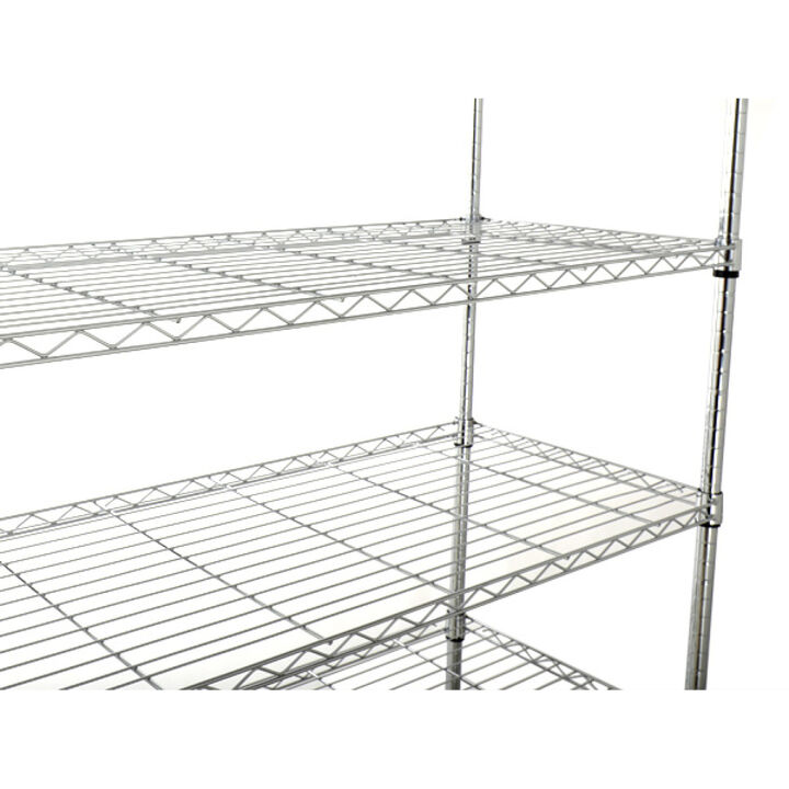 7 Tier Wire Shelving Unit, 2450 LBS NSF Height Adjustable Metal Garage Storage Shelves with Wheels, Heavy Duty Storage Wire Rack Metal Shelves - Chrome