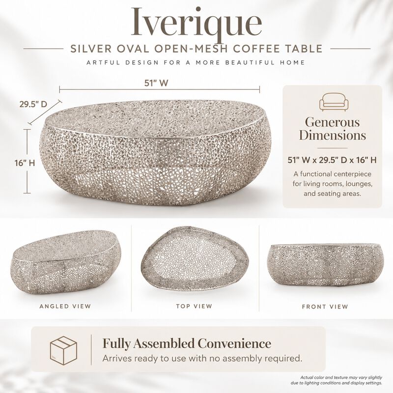 Iveressae Oval Open-Mesh Coffee Table image number 5