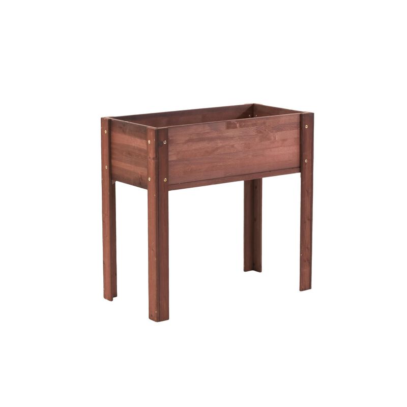 Streamdale 31x31x16" Raised Garden Bed, Elevated Wooden Planter Box