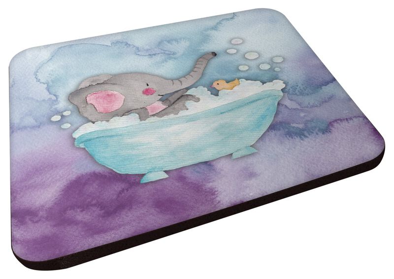 Caroline's Treasures Elephant Bathing Watercolor Decorative coasters, 3.5, Multicolor