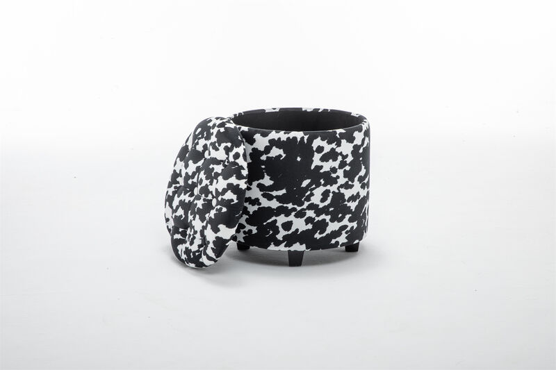 Round Storage Ottoman image number 4
