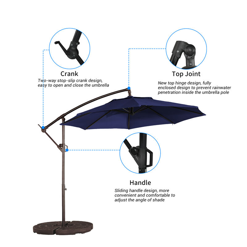 corliving offset patio umbrella ppu440 9.5ft Tilting Offset Patio Umbrella - Lime Green - FINAL SALE ITEM