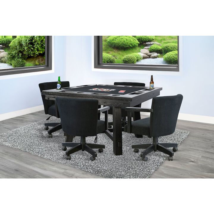 Sunny Designs Black Square Reno Poker Dining Table