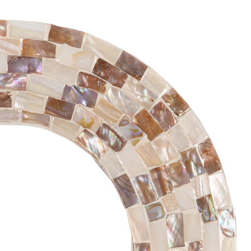 Mother of Pearl Waterfall End Table, Brown image number 5