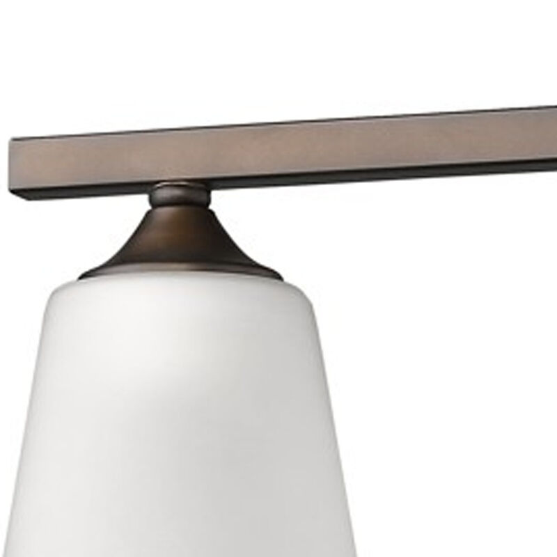 Hivvago Three Light Bronze Metal Vanity Wall Light