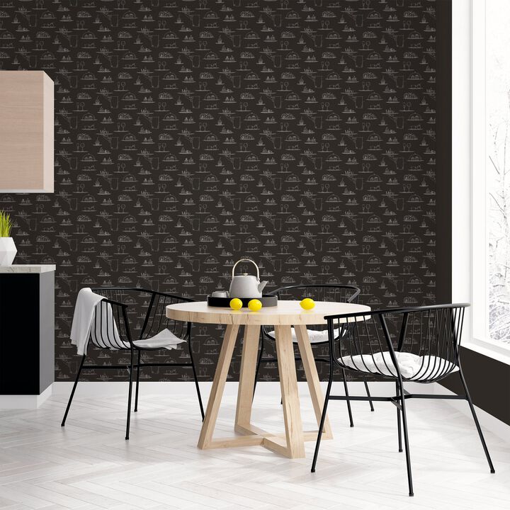 Just Kitchens Chalkboard Menu Black Wallpaper G45408