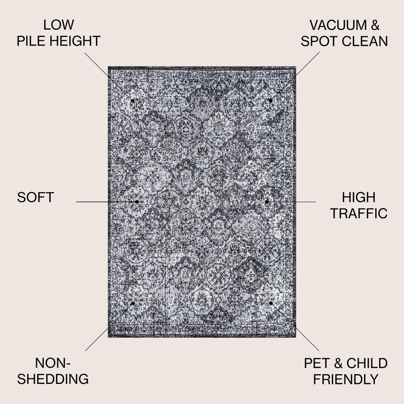 Modern Persian Boho Vintage Trellis Area Rug