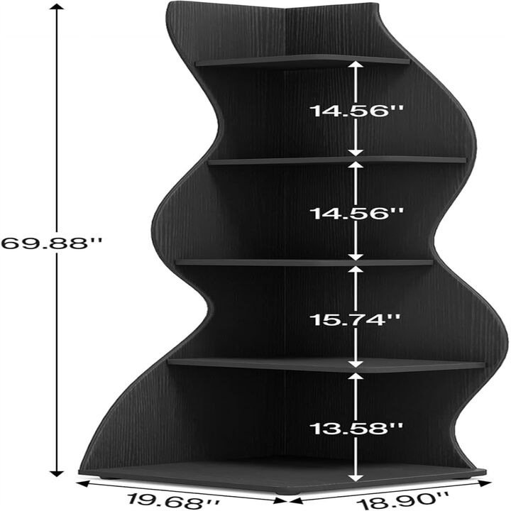 Modern Shelf Book Cabinet &ndash; Storage Organizer for Books, Files, and Decor