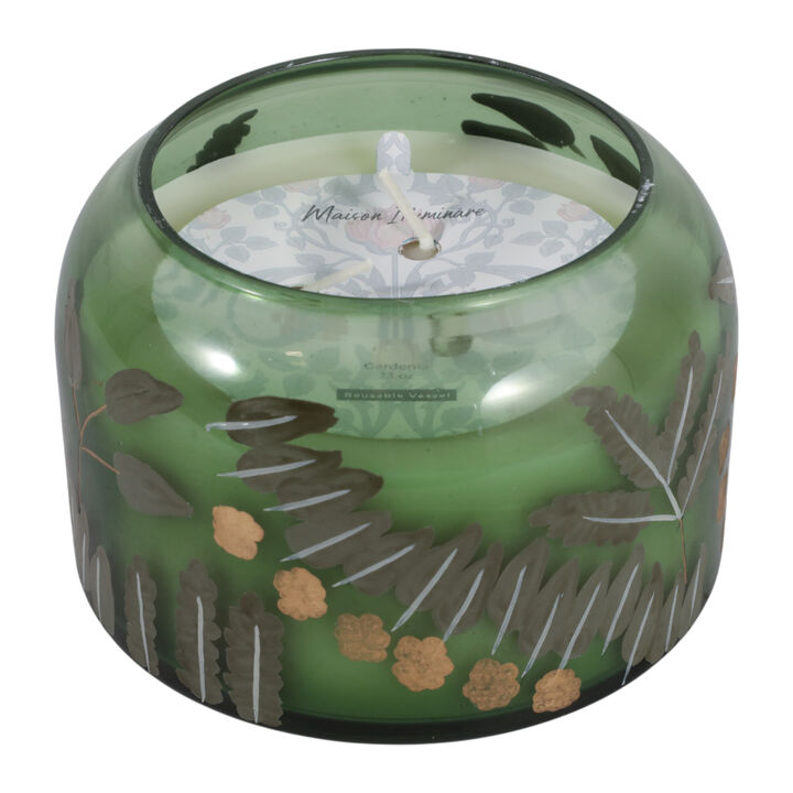 Gardenia Floral Pattern Candle