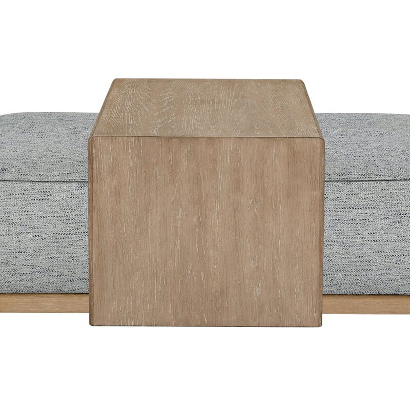 I Home Furnishings Elements Ottoman In Brown/Grey Finish image number 1