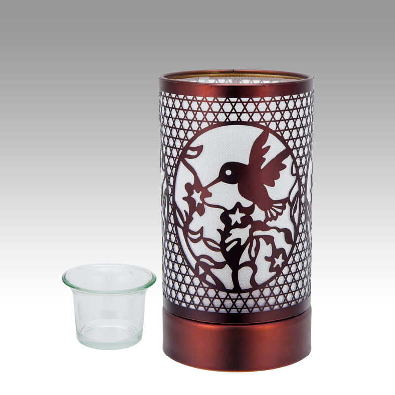 7" Touch lamp/Oil burner/Wax warmer -  Copper  Hummingbird