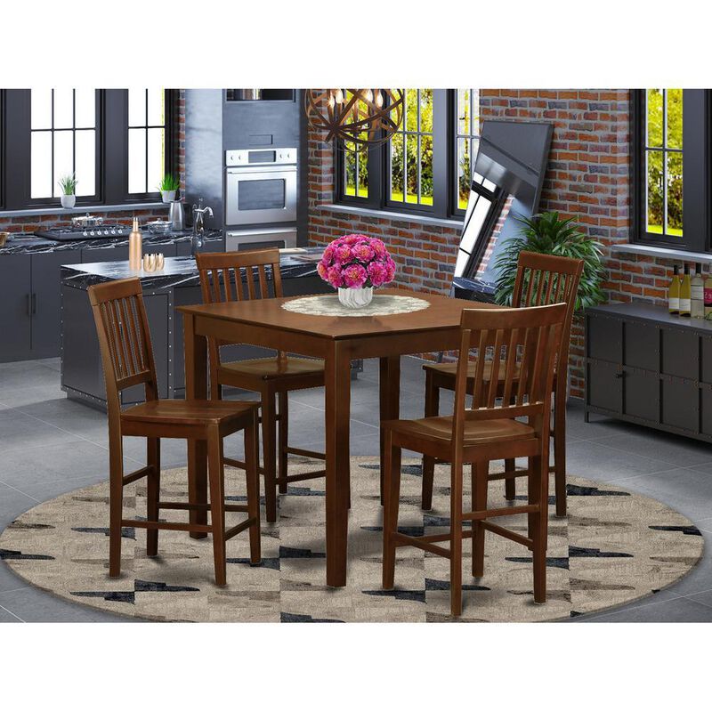 5 Pc pub Table set-counter height Table and 4 Kitchen Chairs.