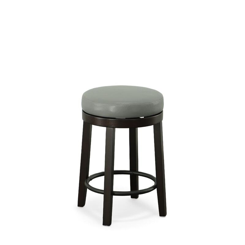 Carolina Living Era Swivel 24 Counter Stool - Set of 2 - Gray/Espresso