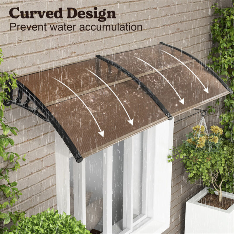 Sun & Rain Protection Overhang Awning  Outdoor Canopy for Doors, Windows & Patios image number 2