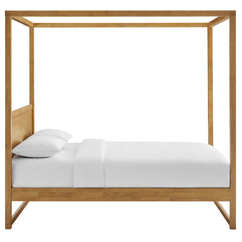 Alva Queen Wood Canopy Platform Bed image number 4