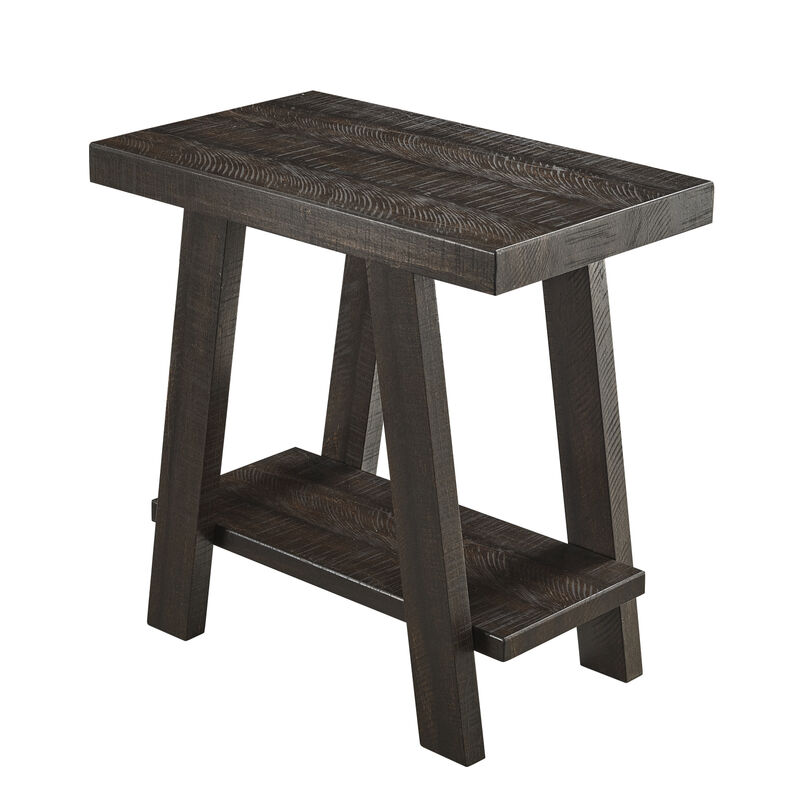 Streamdale Wood Shelf Side Table in Weathered Espresso image number 0