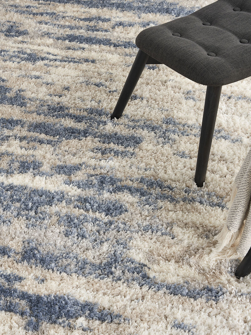 Dreamy Shag DRS10 Light Blue/Gray 7'10" x 9'10" Rug