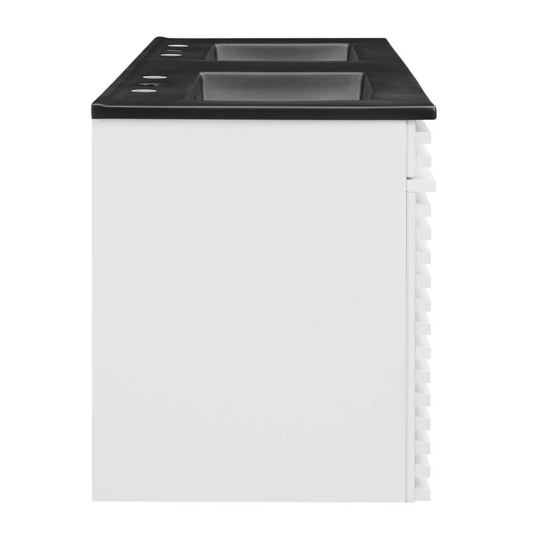 Render 48" Wall-Mount Bathroom Vanity Basin Included image number 7