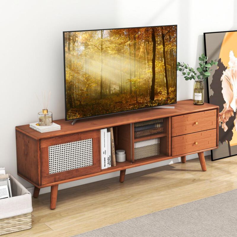 Hivvago Bamboo TV Stand for TV