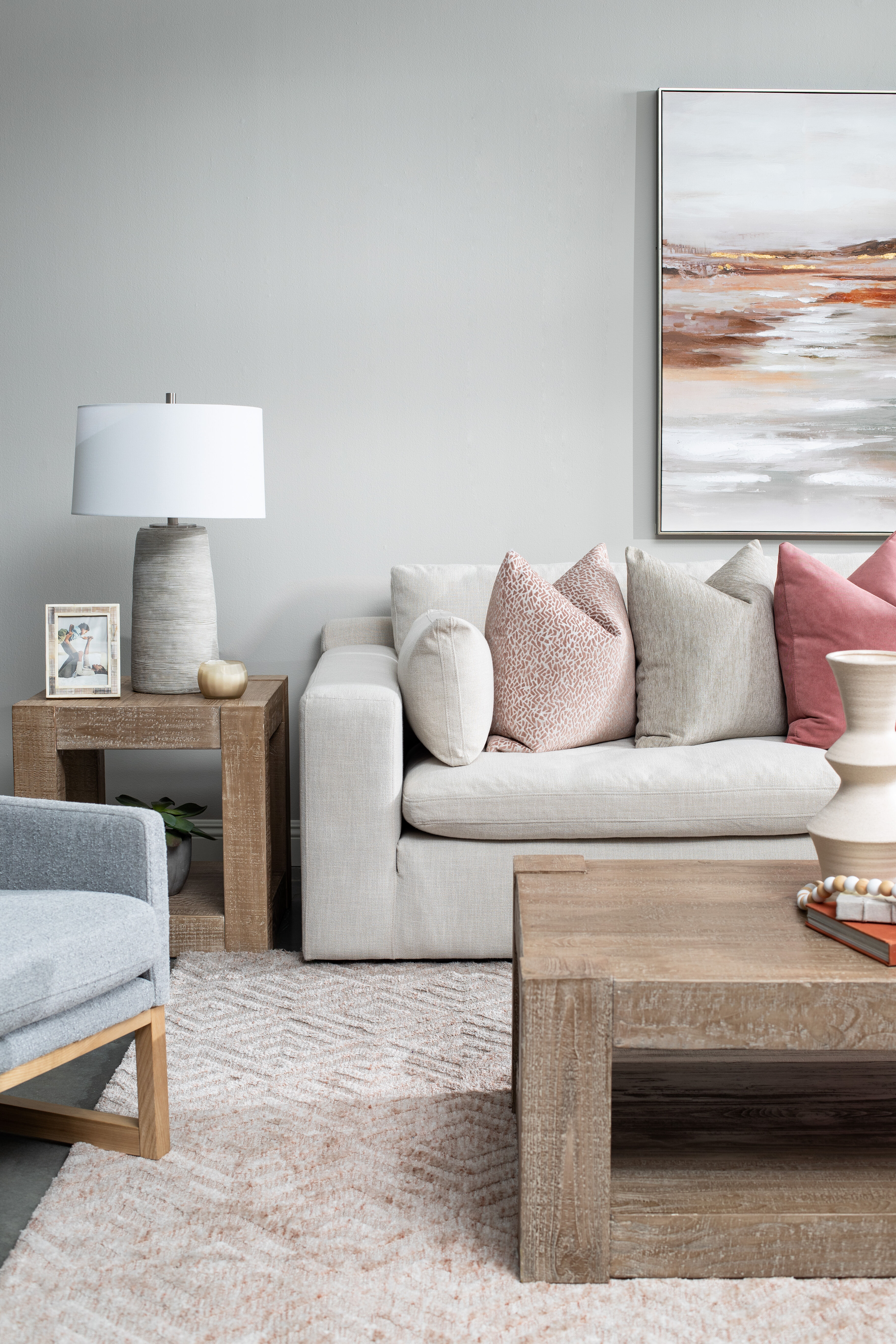 Elyza Five-Piece Sectional in White Cream | Mathis Home