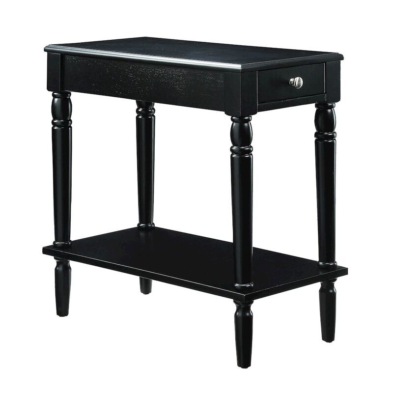 Convience Concept, Inc. French Country No Tools Chairside End Table with Shelf