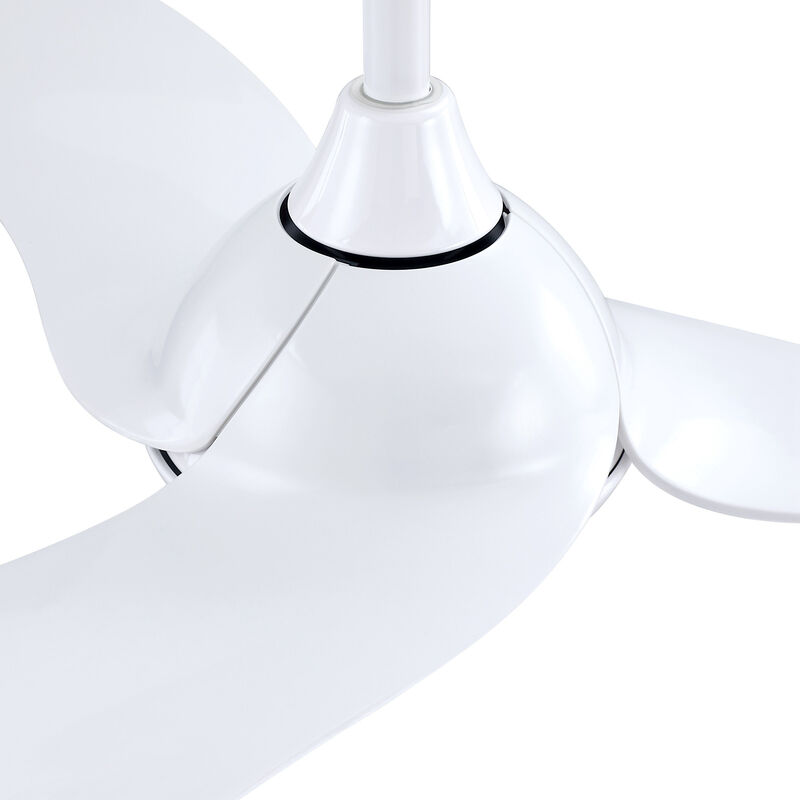 52 in. Modern Propeller Integrated LED White Ceiling Fan with Light and Remote