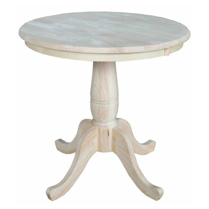 Solid Wood Round Dining Table with Pedestal Base for Modern Interiors