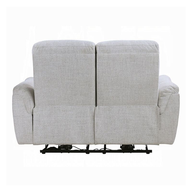 Tres Power Motion Recliner Loveseat with USB Port, Foam Fill Gray Chenille image number 3