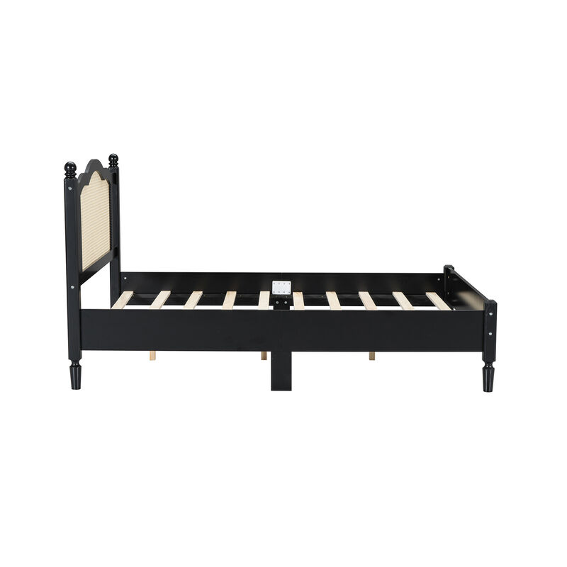Merax Vintage Wooden Platform Bed