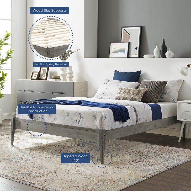 Modway - June Twin Wood Platform Bed Frame image number 6