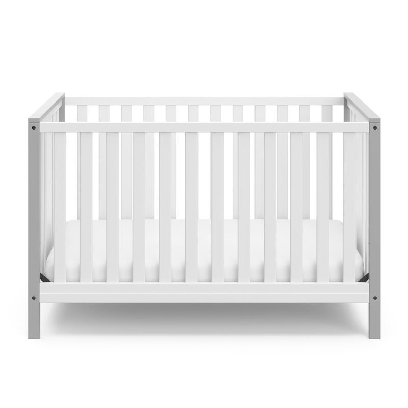 Storkcraft Modern Pacific 4-In-1 Convertible Crib - White/Pebble Gray