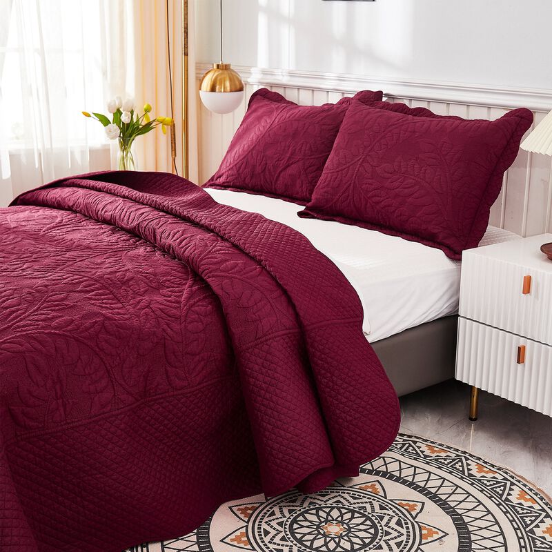 MarCielo 100% Cotton Oversized Bedspread Quilt Set T