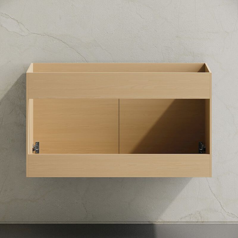 St. Tropez 36" Wall-Mounted Bathroom Vanity Cabinet without Top in Natural Oak image number 4