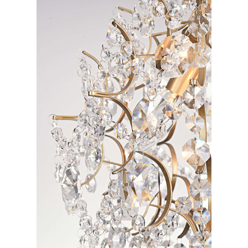 Alice Indoor 3-light Brushed Brass Crystal Chandelier image number 3