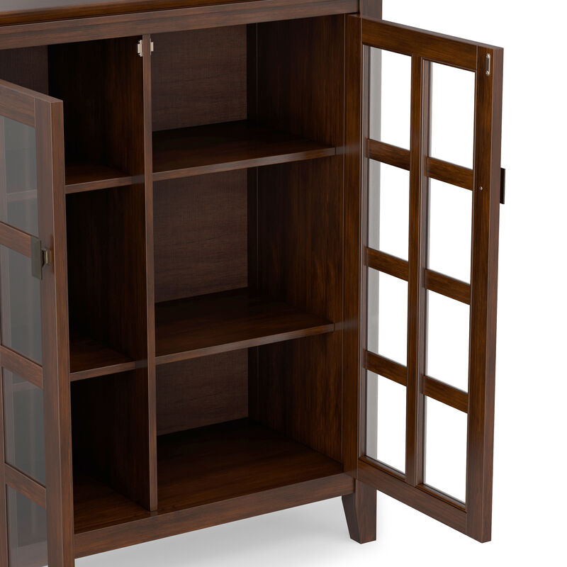 Artisan SOLID WOOD 38 inch Wide Transitional Medium Storage Cabinet in Russet Brown image number 8
