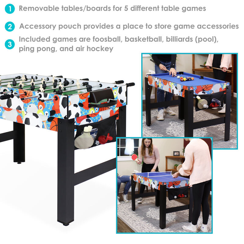 Sunnydaze 5-in-1 Multi-Game Table