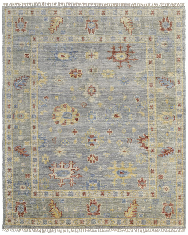 HomeRoots Wool Floral Hand Knotted Area Rug With Fringe image number 0