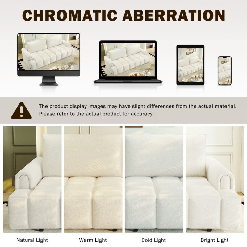 Rerjeb Teddy 3-in-1 Convertible Sleeper Sofa Bed image number 5