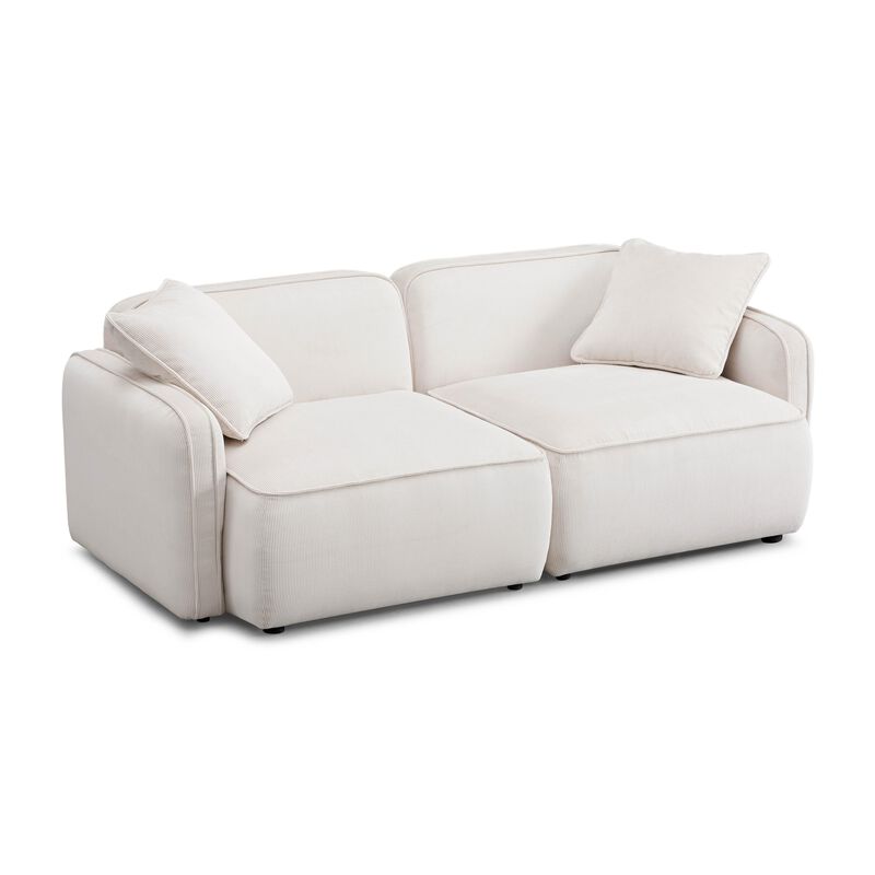Travie Performance Corduroy Velvet Modular Loveseat image number 0