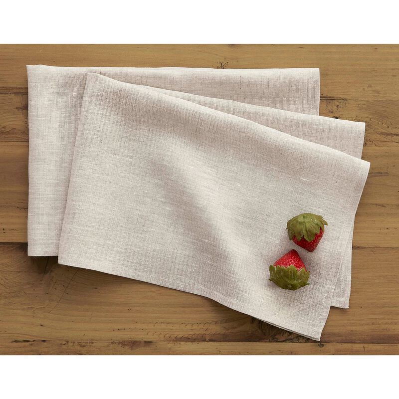 Solino Home 100% Pure Linen Kitchen Towels 17 x 26 Inch Set of 2 - Kitchen Linen