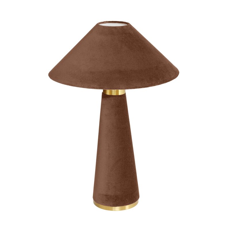 Tov Furniture Graham Chocolate Brown Velvet Table Lamp image number 2