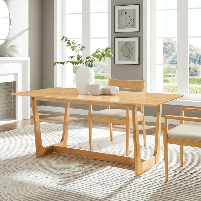 Solara 71" Rectangle Wood Dining Table image number 7