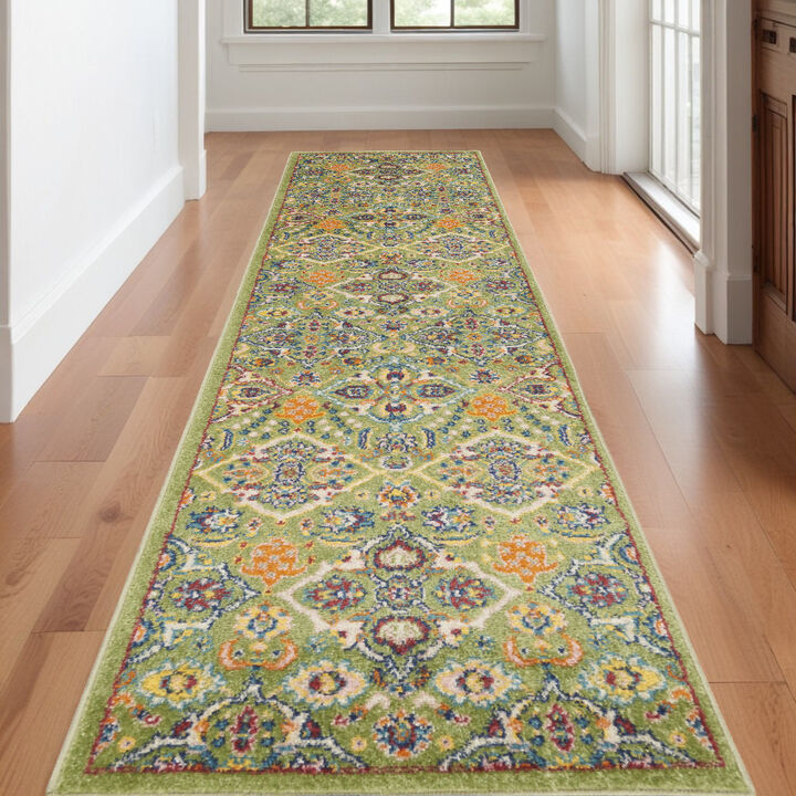 HomeRoots Medallion Runner Rug